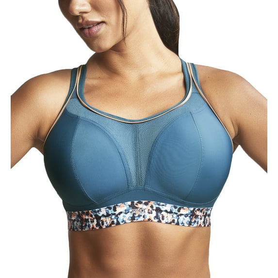 Panache Boundless Racerback Non-Wire Sports Bra (7341B),28HH,Animal Abstract