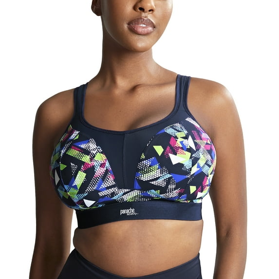 Panache Boundless Racerback Non-Wire Sports Bra (7341B),34D,Graphic Print