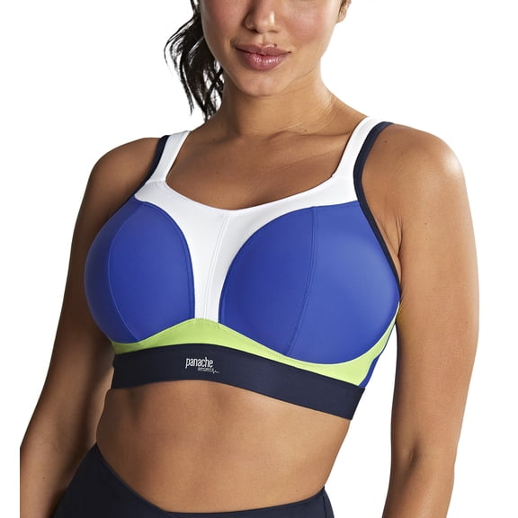 Panache Boundless Racerback Non-Wire Sports Bra (7341B),34GG,Blue