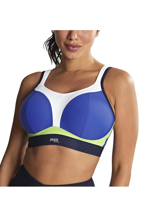 Boundless Racerback Non-Wire Sports Bra (7341B),34GG,Blue