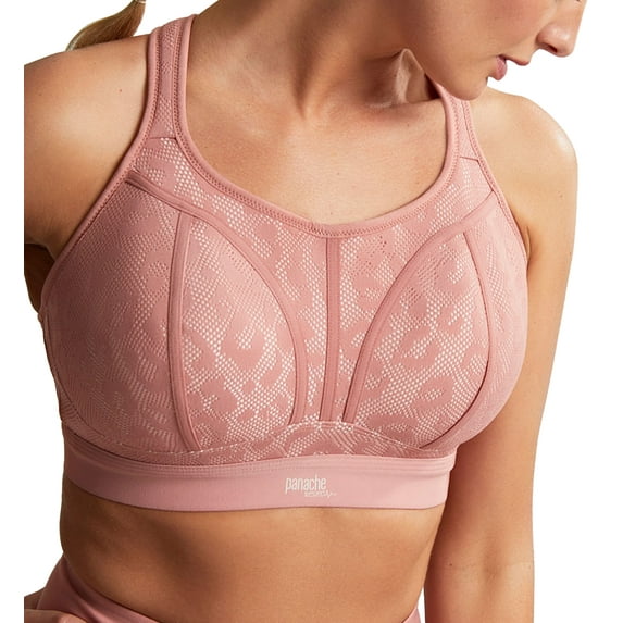 Panache Boundless Racerback Non-Wire Sports Bra (7341C),32F,Sienna