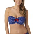 thumbnail image 1 of Panache COBALT/WHITE Britt Bandeau Bikini Swim Top, US 32H, UK 32FF, 1 of 4