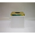 thumbnail image 1 of Panache Ceramic & Gold Boutique Tissue Holder, White, 1 of 1