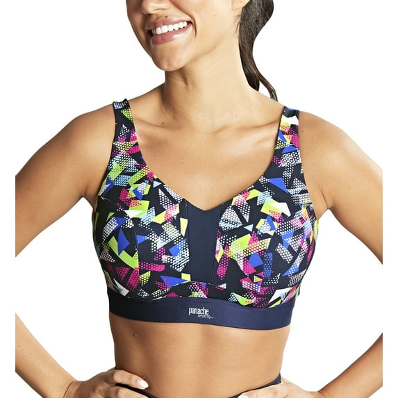 Panache Endurance Ultra Perform Non-padded Underwire Sports Bra (5022),32G,Graphic Print