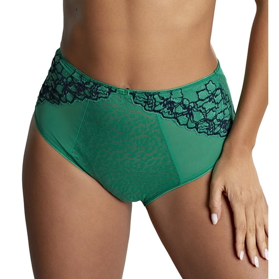 Panache Envy Deep Brief (7283),2XL,Emerald Leopard