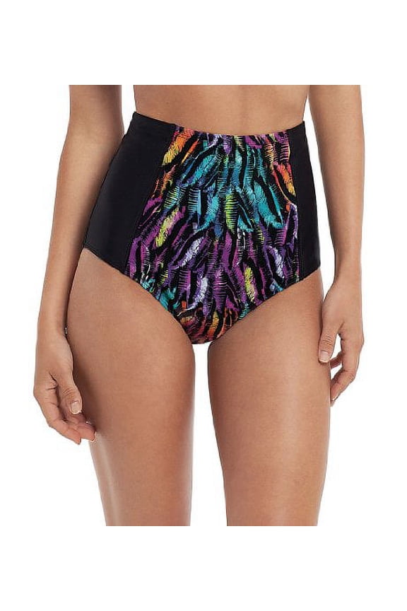 FEATHER PRINT Tallulah Folded Bikini Swim Brief, US Medium, UK 12