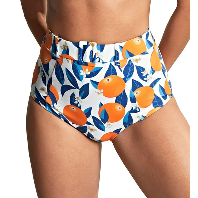 Panache High Waist Belted Swim Brief (SW1845),18-2XL,Sicily Print