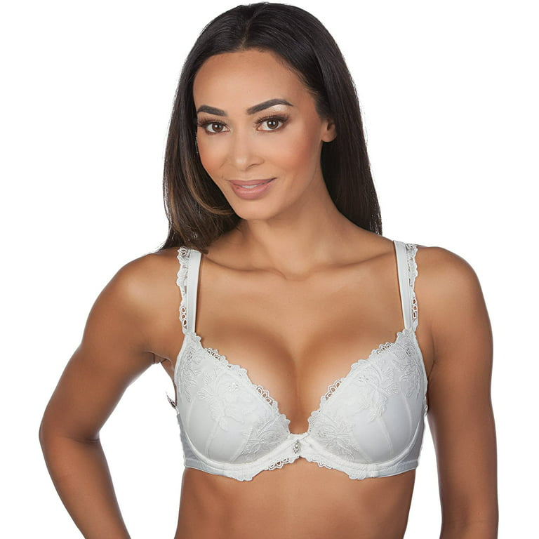Accentuette Bra Womens 32B Ivory Needs Straps Underwire Padded Sexy