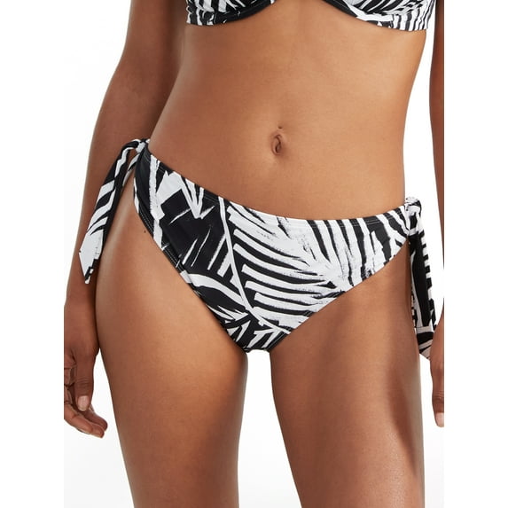 Panache MONOCHROME Seychelles Side Tie Low Rise Bikini Bottom, US X-Large, UK 16