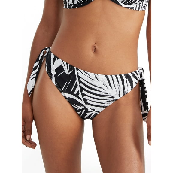 Panache MONOCHROME Seychelles Side Tie Low Rise Bikini Bottom, US X-Large, UK 16