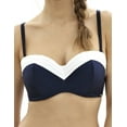 thumbnail image 1 of Panache NAVY/WHITE Portofino Bandeau Swim Top, US 30D, UK 30D, 1 of 4