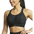 thumbnail image 1 of Panache Non-Wire Sports Bra (7341),28GG,Black/Ice Blue, 1 of 5