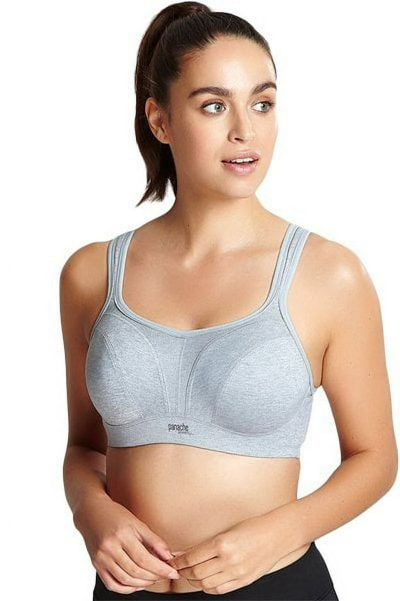 Power Underwire Sports Bra (5021),36C,Grey Marl