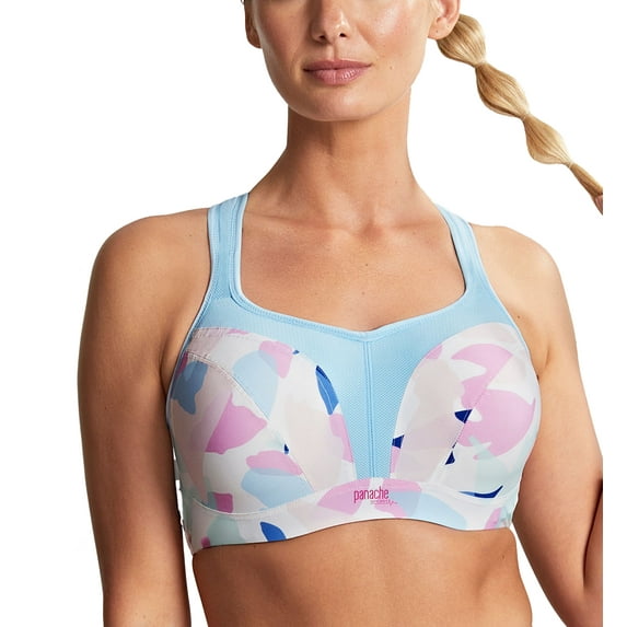 Panache Power Underwire Sports Bra (5021),36HH,Abstract