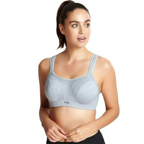 Panache Power Underwire Sports Bra (5021),38D,Grey Marl