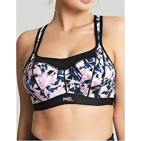 Panache Racerback Underwire Sports Bra (5021R),40FF,Tie Dye Geo
