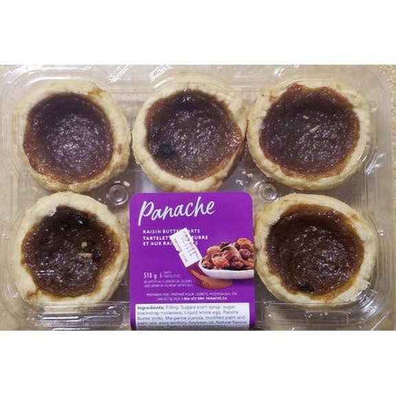 Panache Raisin Butter Tarts, (6) Tarts per Box, 510g/18 oz