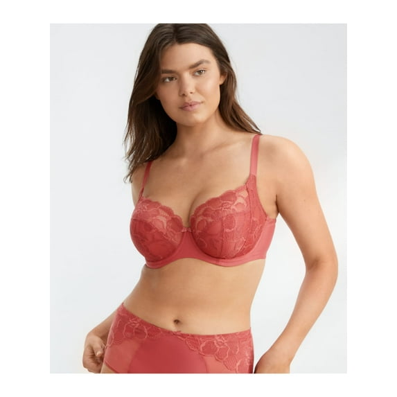 Panache Rocha Low Front Balconnet Underwire Bra (10341),32FF,Navy