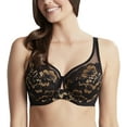 thumbnail image 1 of Panache Sabrina High Apex Balconnet Underwire Bra (10631),34GG,Black/Vintage Gold, 1 of 4