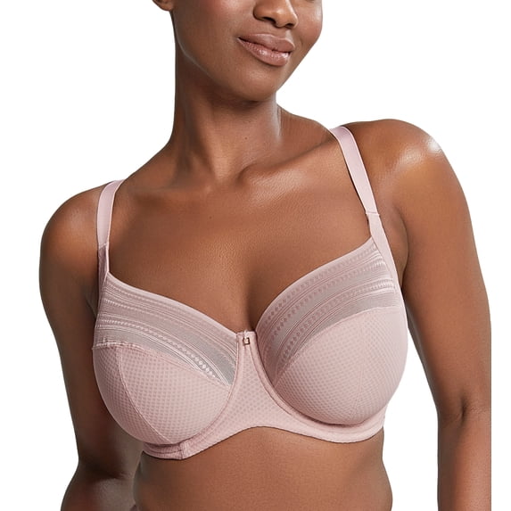 Panache Serene Stretch Lace Full Cup Underwire Bra (10305),32FF,Vintage