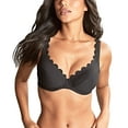 thumbnail image 1 of Panache Spirit Lauren Plunge Underwire Bikini Top (SW1784),38J,Black, 1 of 7