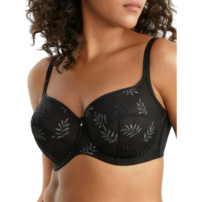 PANACHE 'Tango' Black Non-Padded Underwire Bra, Size 36JJ