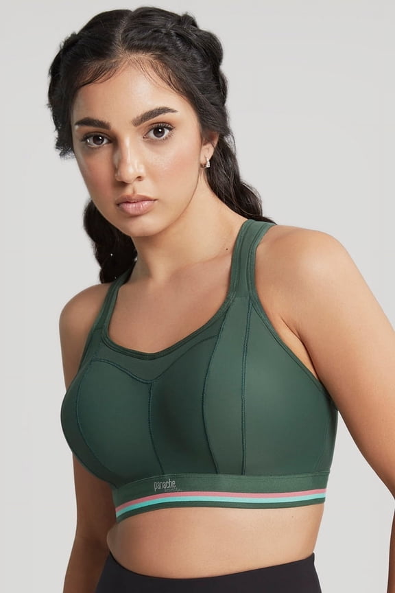 Womens Medium Control Wire-Free Racerback Sports Bra Style-7341R