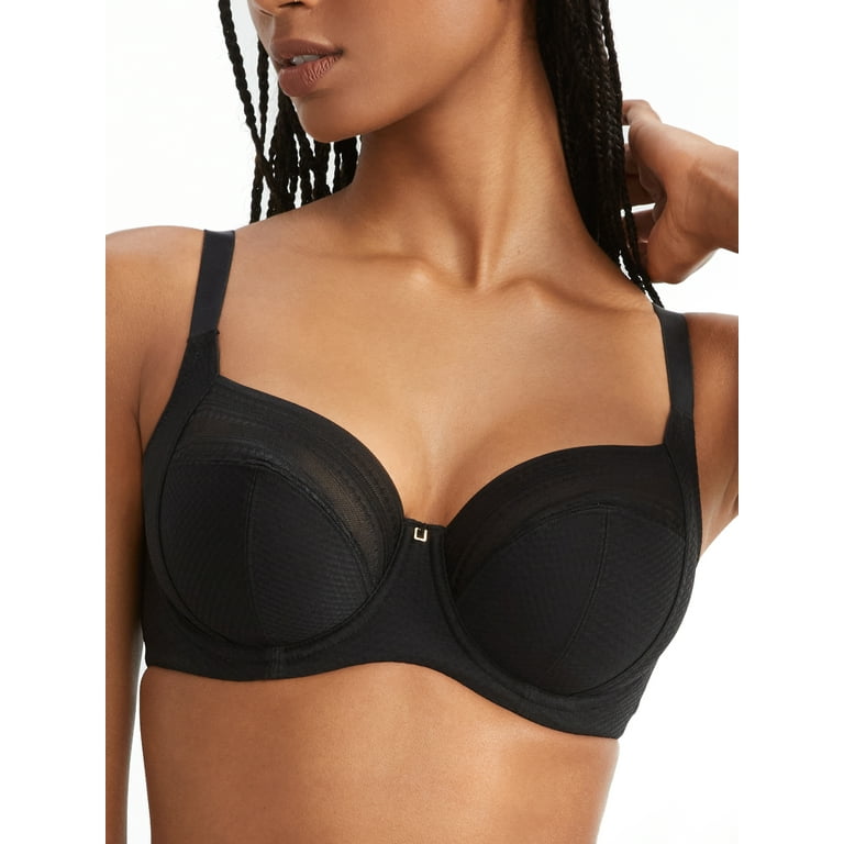 Illusion Side Support Bra in Black