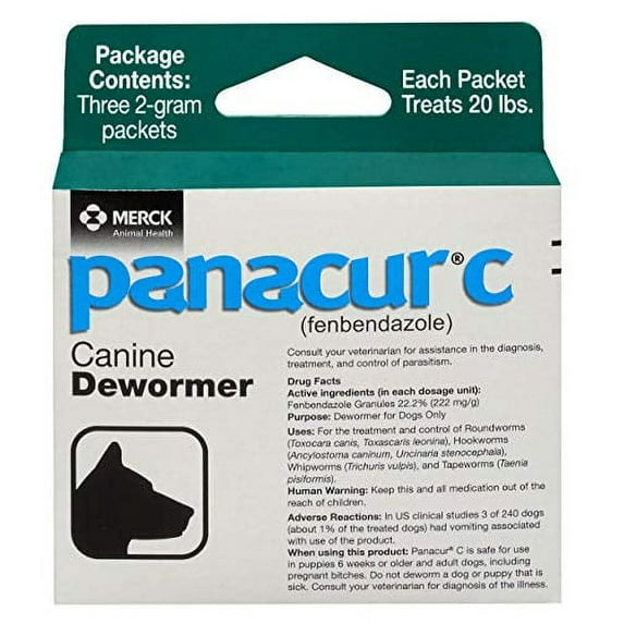 Panacur C Canine Dewormer (fenbendazole), 2 gram