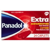 Panadol Extra Acetaminophen Pain Reliever Caplets, 24 Count