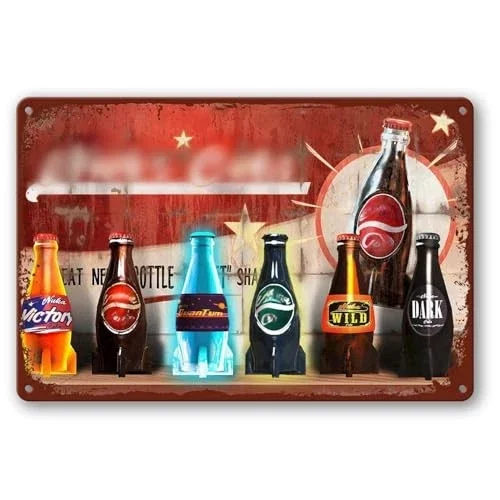 Panagg Nuka Cola Poster Metal Sign Vintage Tin Sign Art Home Accessories Vintage