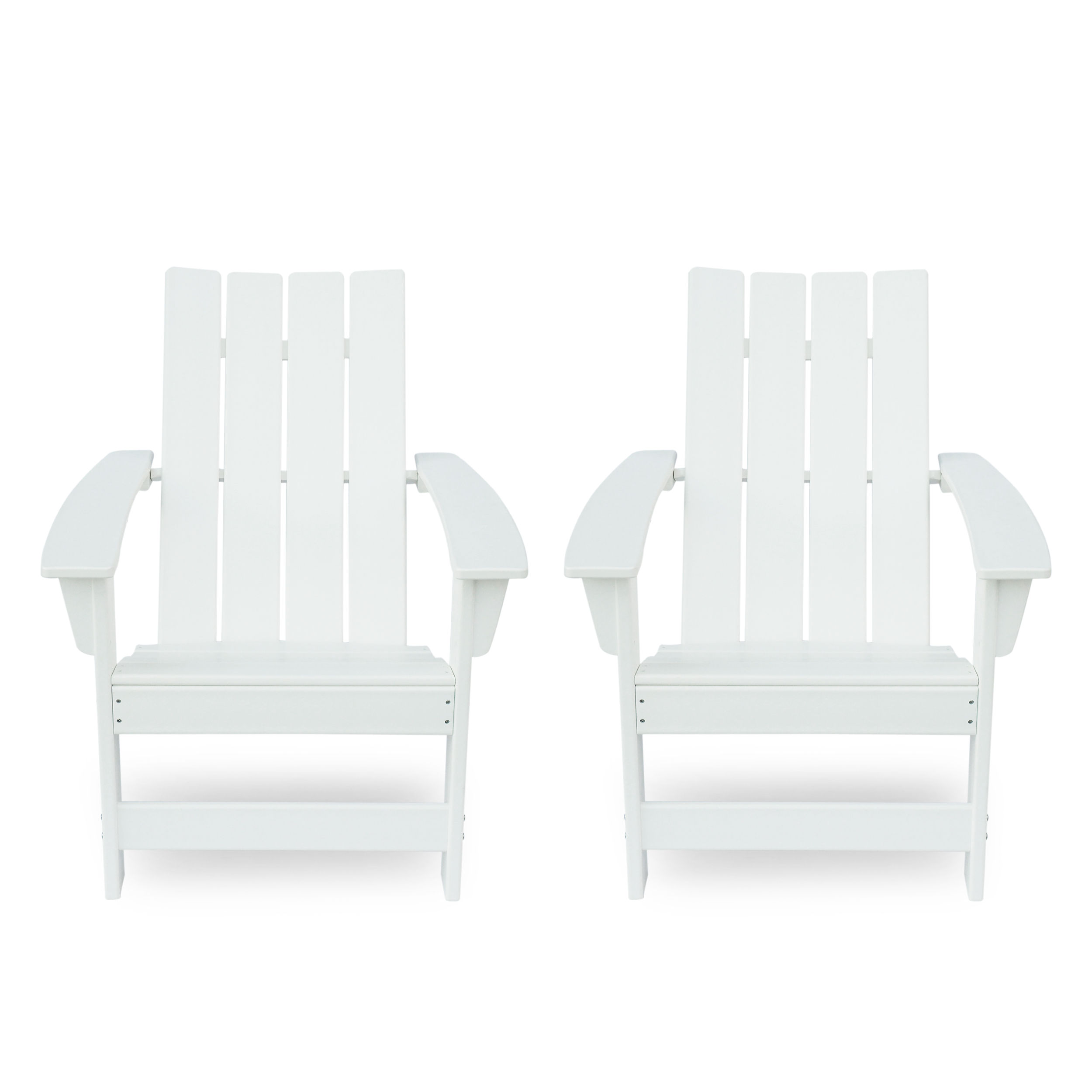 Panagiota Outdoor Contemporary Adirondack Chair, Set of 2, White - image 1 of 12