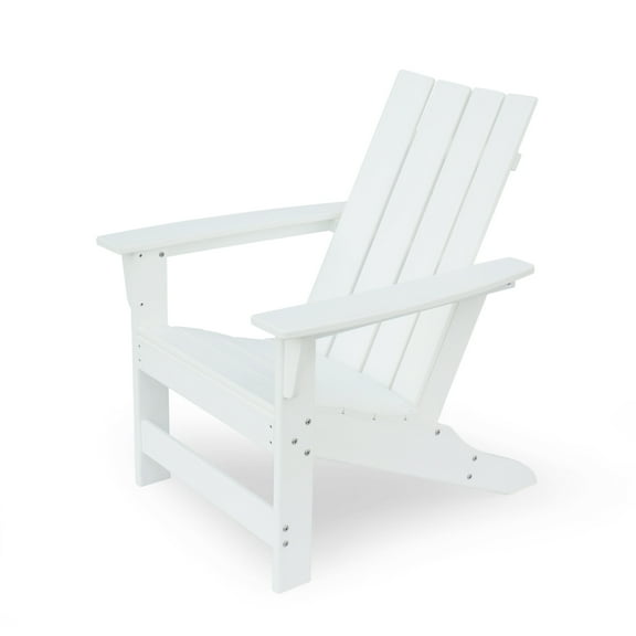 Panagiota Outdoor Resin Adirondack Chair, White
