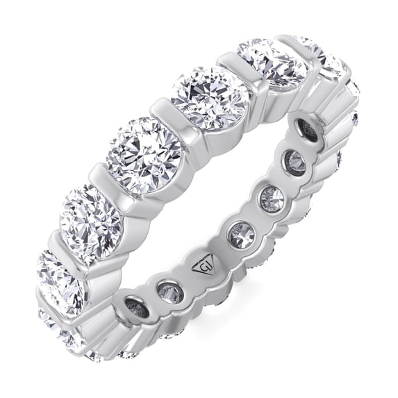 Panama - Bar Set Round Cut Diamond Eternity Band