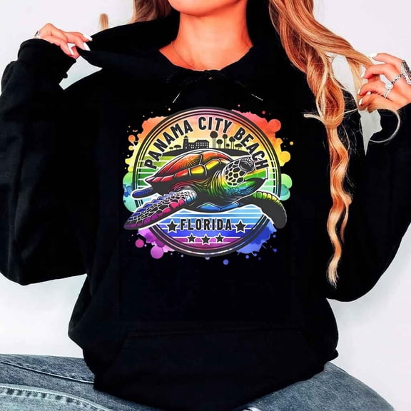 Panama City Beach Florida Retro Coastal Travel Souvenir Unisex Hoodie up to 5XL