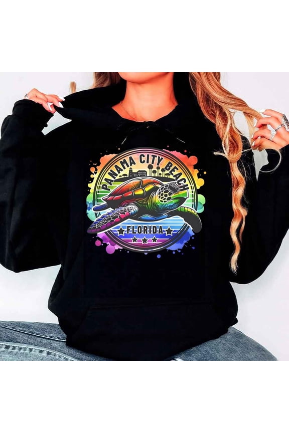 Panama City Beach Florida Retro Coastal Travel Souvenir Unisex Hoodie up to 5XL