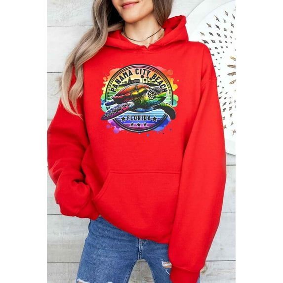 Panama City Beach Florida Retro Coastal Travel Souvenir Unisex Hoodie up to 5XL