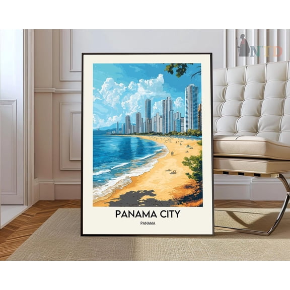 Panama City Canal Poster, Unframed Paper Poster 8x10in