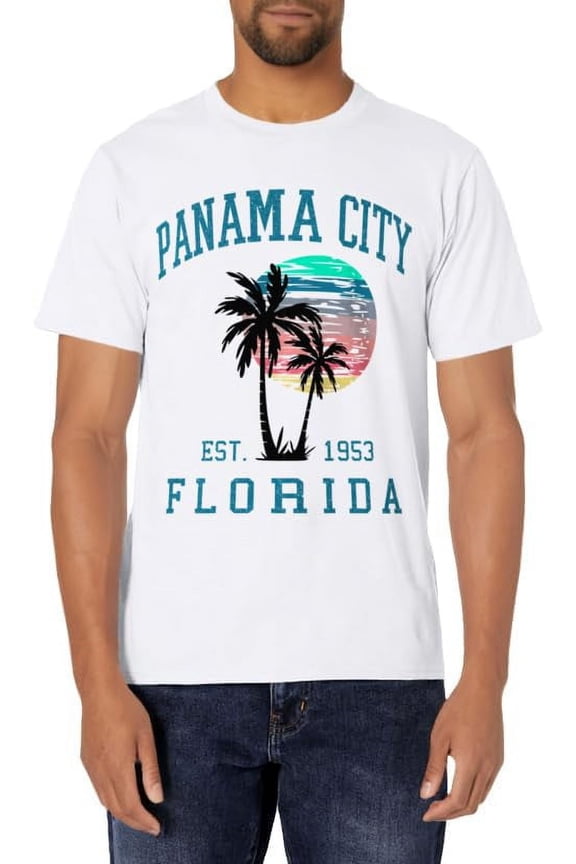 Panama City Florida Spring Vacations Beach Palm Trees Summer T-Shirt