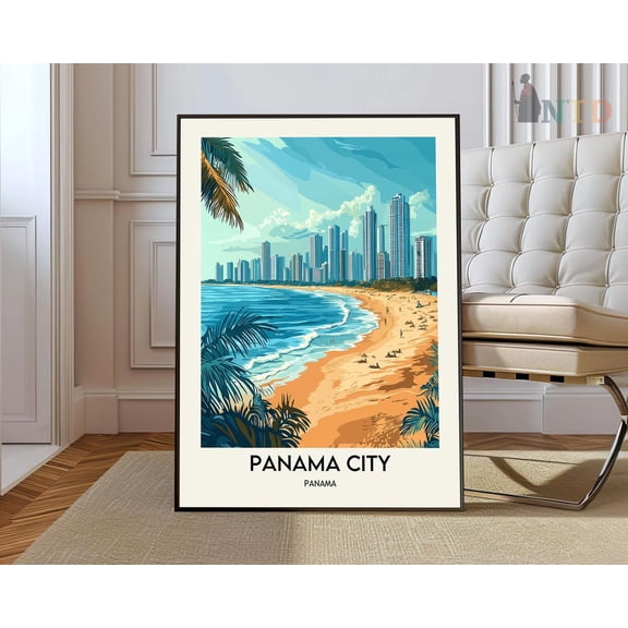 Panama City Print, Panama City Wall Art, Panama City Poster, Panama City Photo, Panama City Poster Print, Panama City Art, Panama Canal Wall Art, Modern Wall Decor, 12x18 UNFRAMED