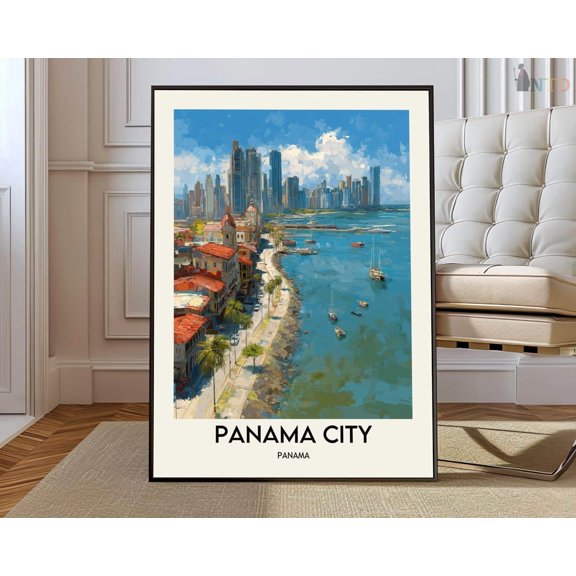 Panama City Urban Poster Unframed Paper Print