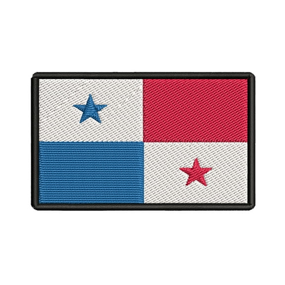 Panama Flag Embroidered Iron-on Patch