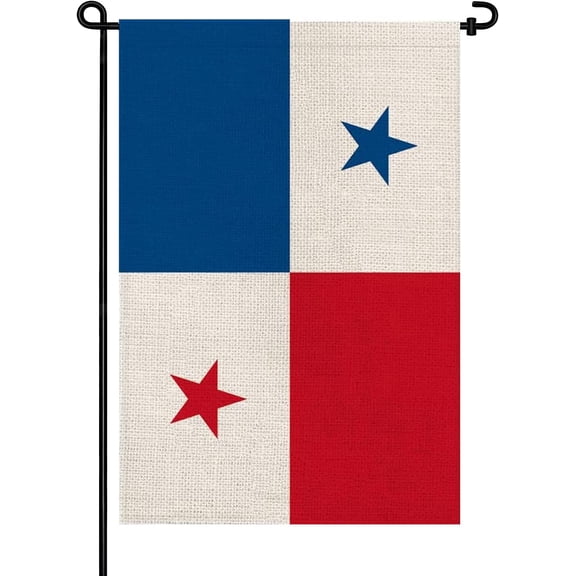 Panama Flag Panamanian Garden Flags 12x18 Double-Sided Small Burlap Yard Flag Decorations for Outdoors(Panama)