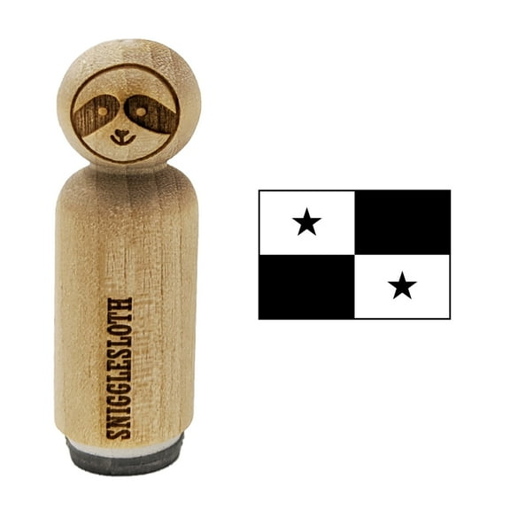 Panama Flag Rubber Stamp for Scrapbooking Crafting Stamping - Mini 1/2 Inch
