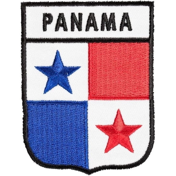 Panama Flag Shield Patch, Latin America Flag Patches