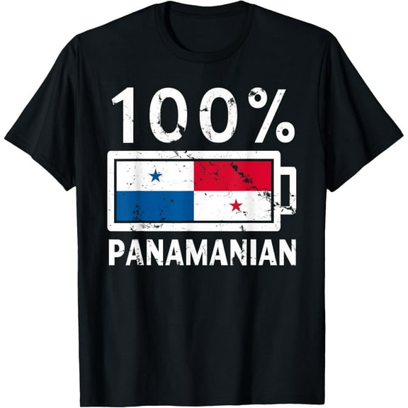 Panama Flag T-Shirt | 100% Panamanian Battery Power Tee T-Shirt