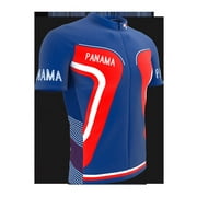 Panama Full Zipper Bike Short Sleeve Cycling Jersey for Men - Size XS