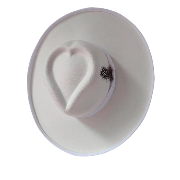 Panama Hat Heart Top Wide Brimmed for Women Men Photo Props Western for Men Women Unisex Wear Headwear