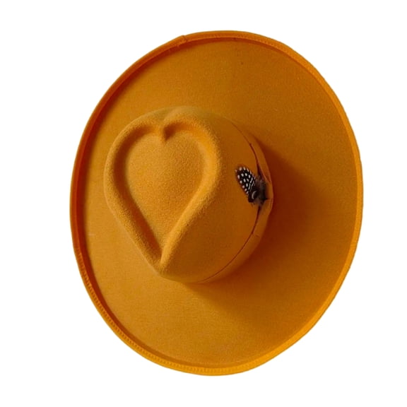 Panama Hat Heart Top Wide Brimmed for Women Men Photo Props Western for Men Women Unisex Wear Headwear