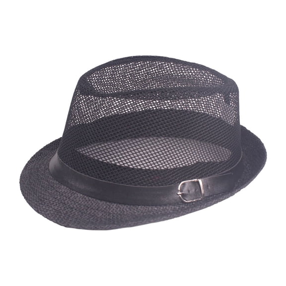 Panama Hats for Women Mesh Sun Hat For Men Soaker Hats Summer Beach Wide Brim Fishing Cap Outdoor Black